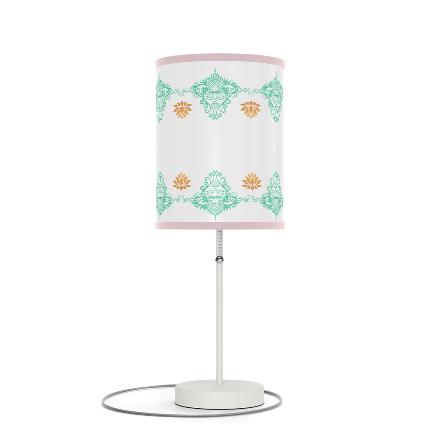Lotus kolam Pattern Lamps with Lampshades ,Lotus Boho pattern Lamp US|CA plug, Housewarming gifts, Holiday Gifts