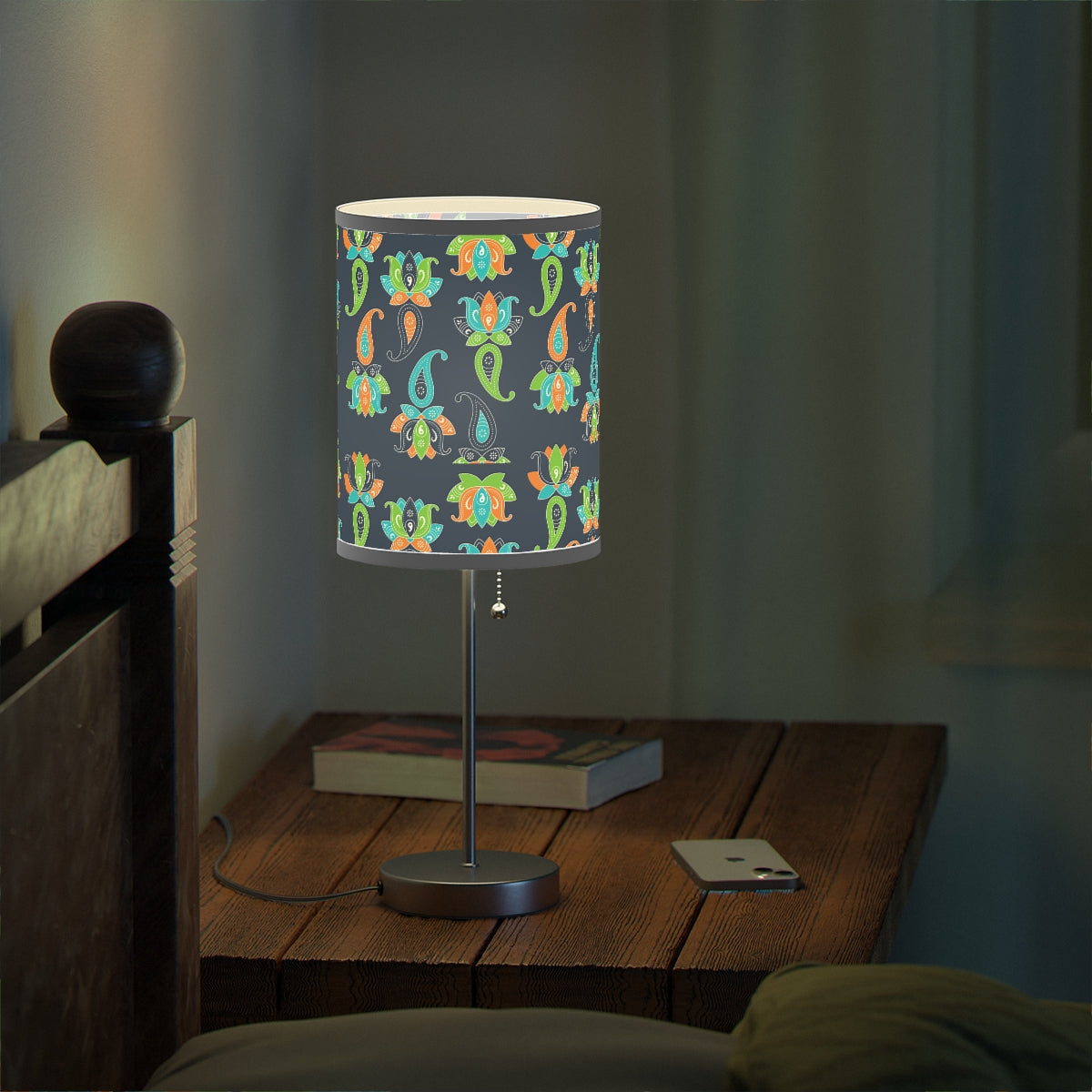 Floral Paisley Boho pattern Lamp US|CA plug