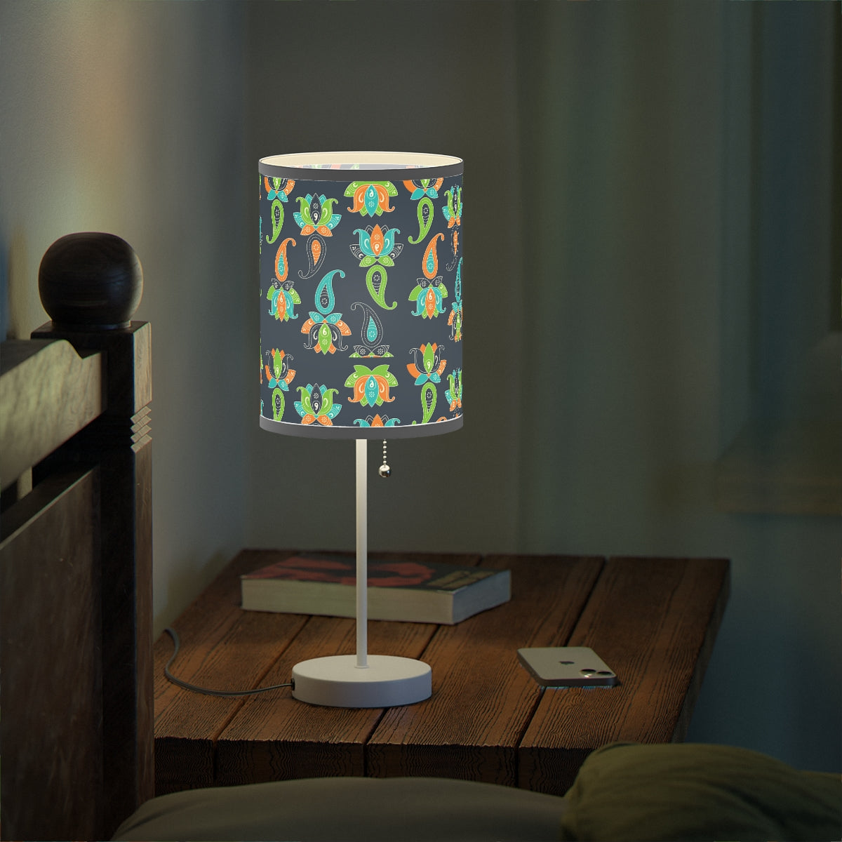 Floral Paisley Boho pattern Lamp US|CA plug