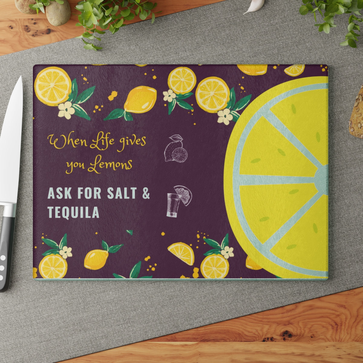 When Life Gives You Lemons Cutting Board