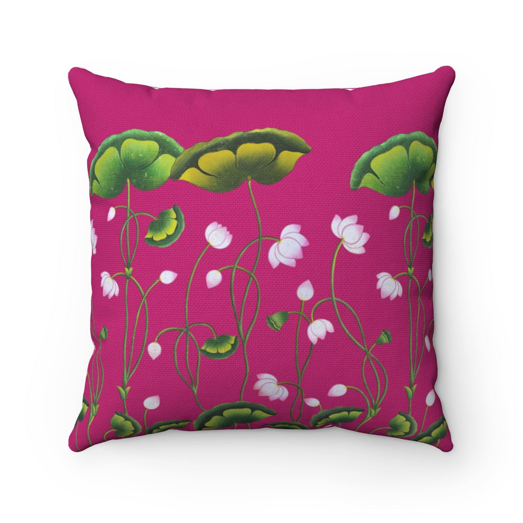 Lotus Pichwai painting Pillow Cover