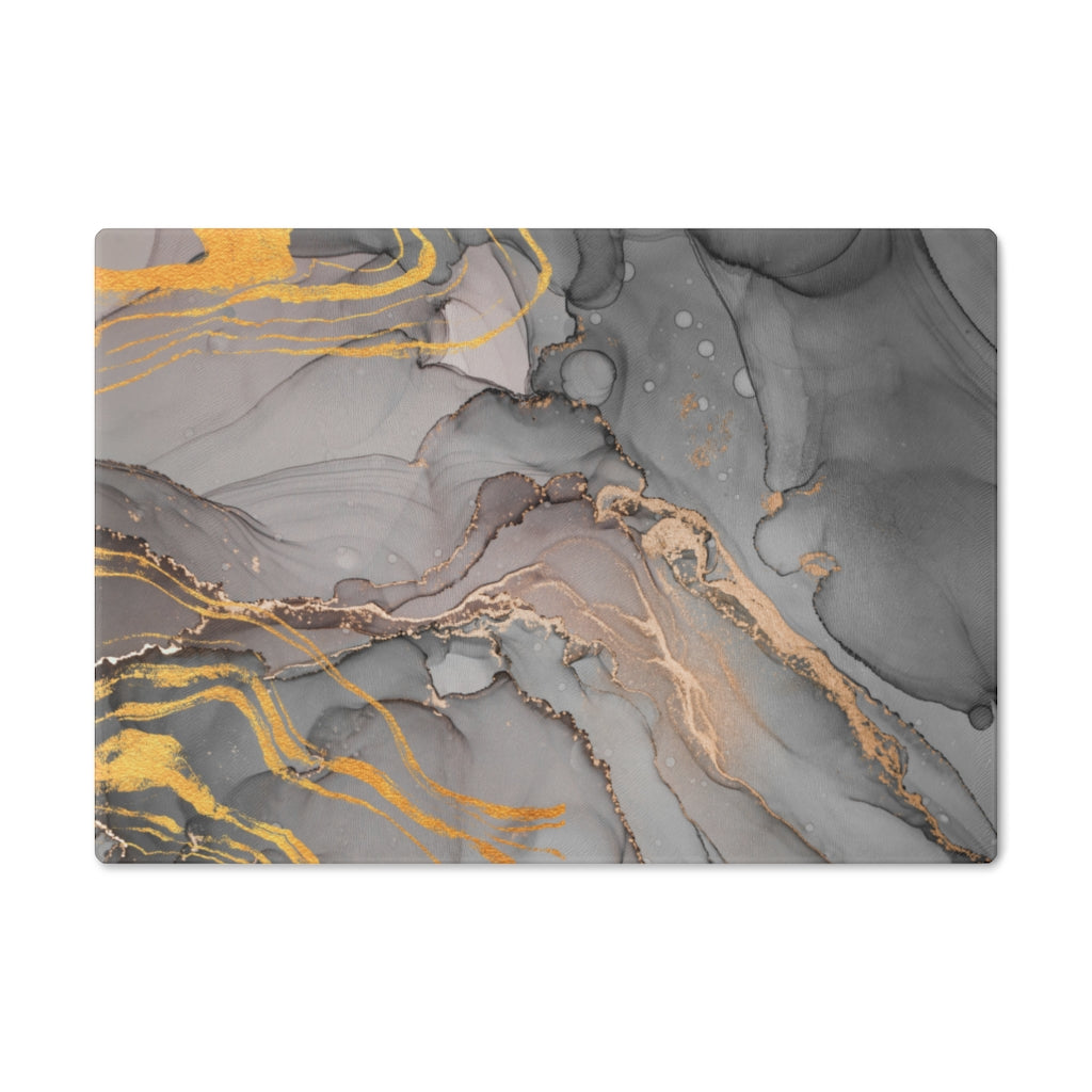 Grey Ocean Marble Glass Cutting Board