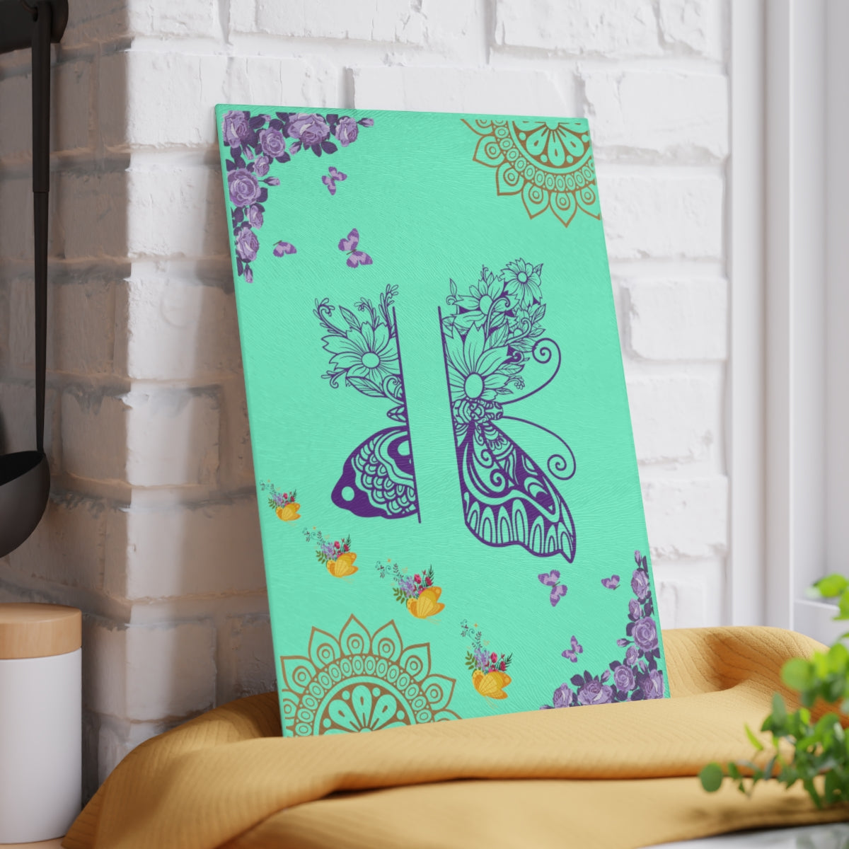 Mandala Butterfly Cutting Board