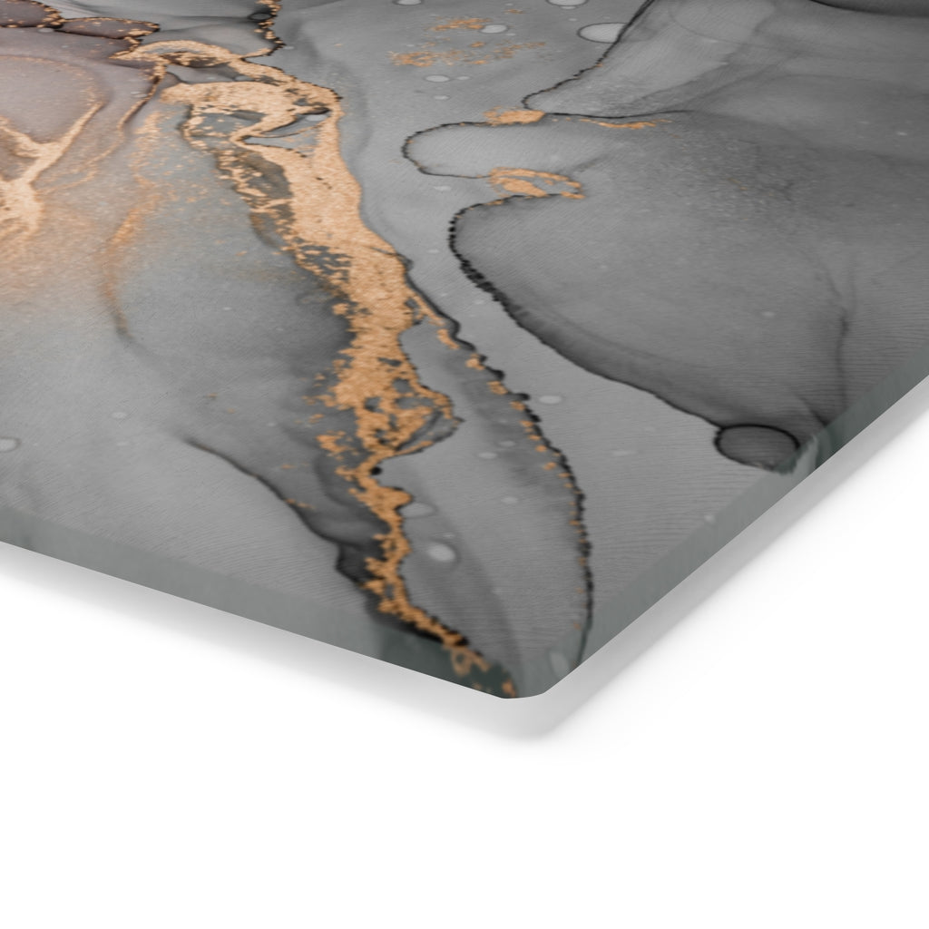 Grey Ocean Marble Glass Cutting Board