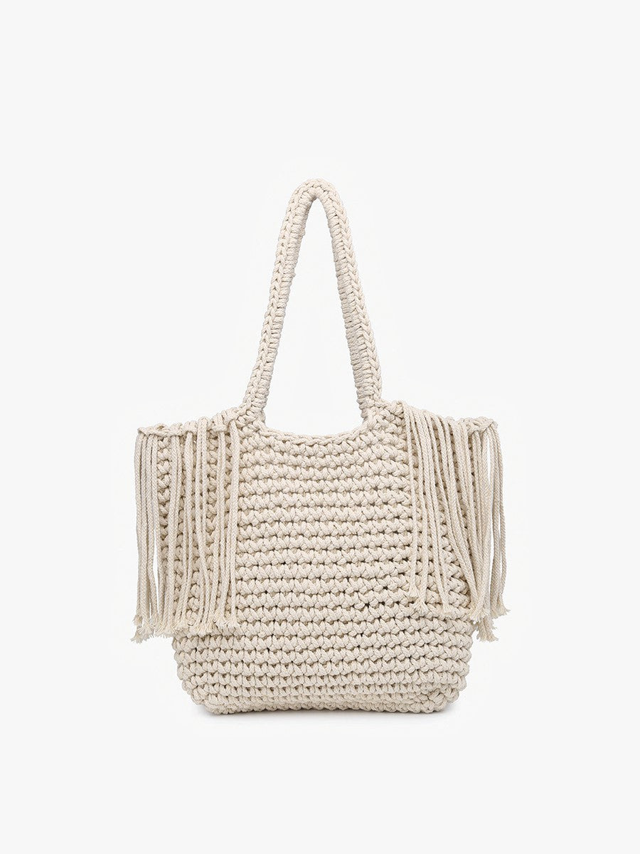 Boho Macrame Satchel Bag – Handwoven, Chic & Earth-Friendly