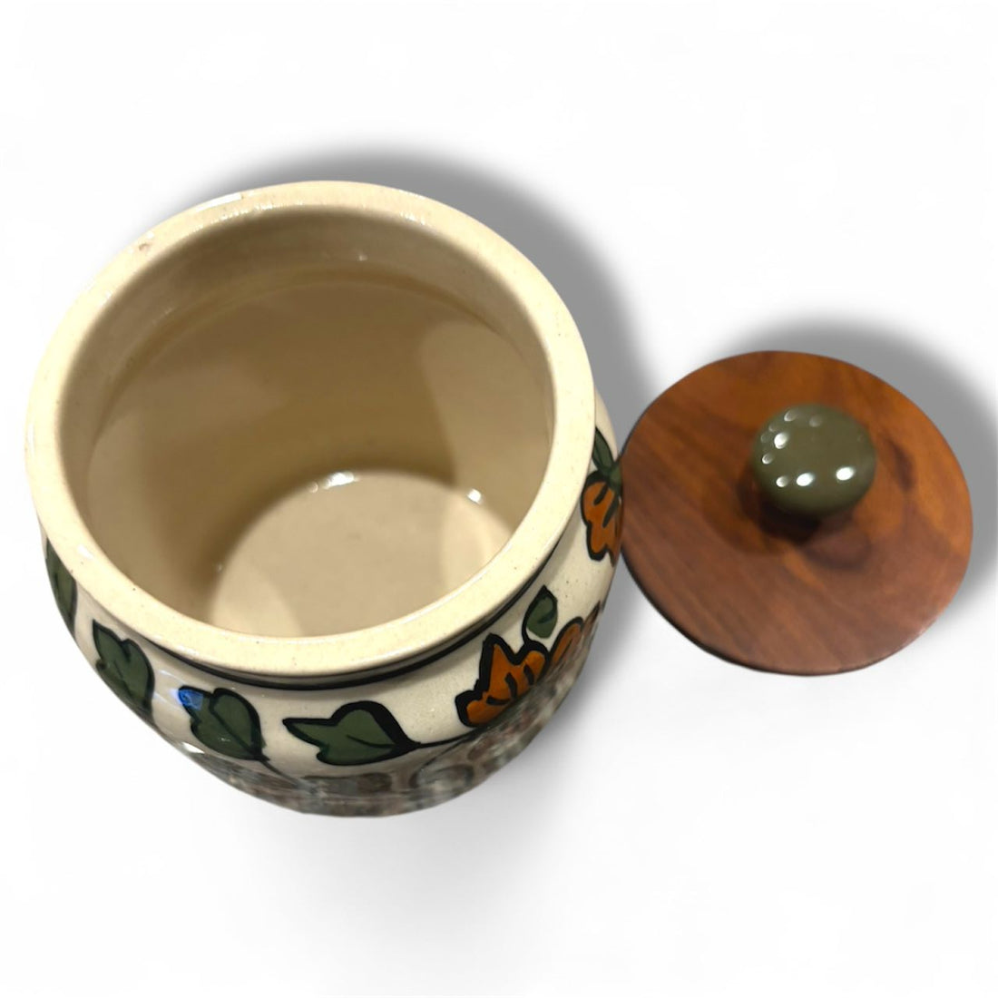 Ceramic Jars with Wooden Lids