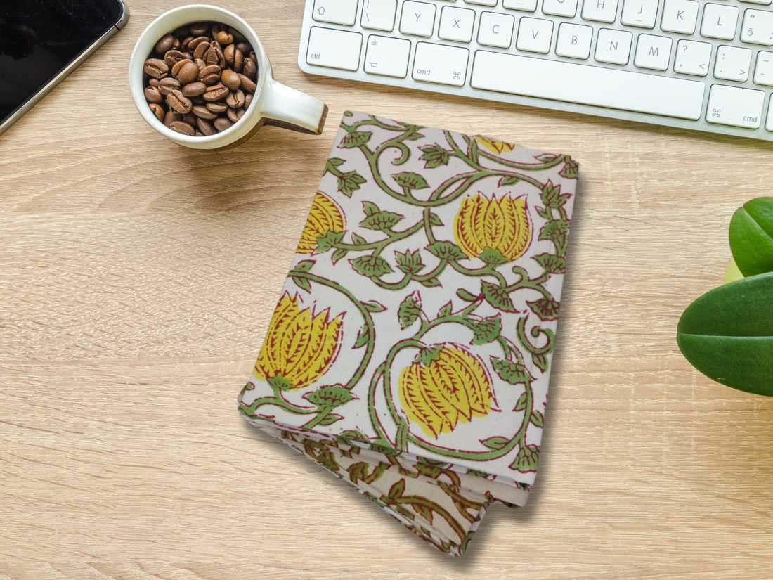 Handcrafted Block Print Fabric Notebook