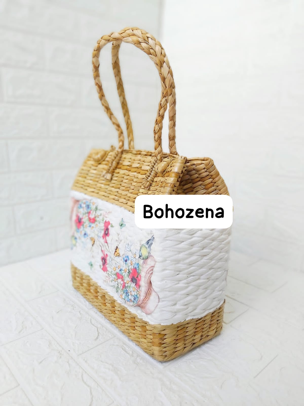 Handwoven Rattan Wicker Tote Bag – Bohozena