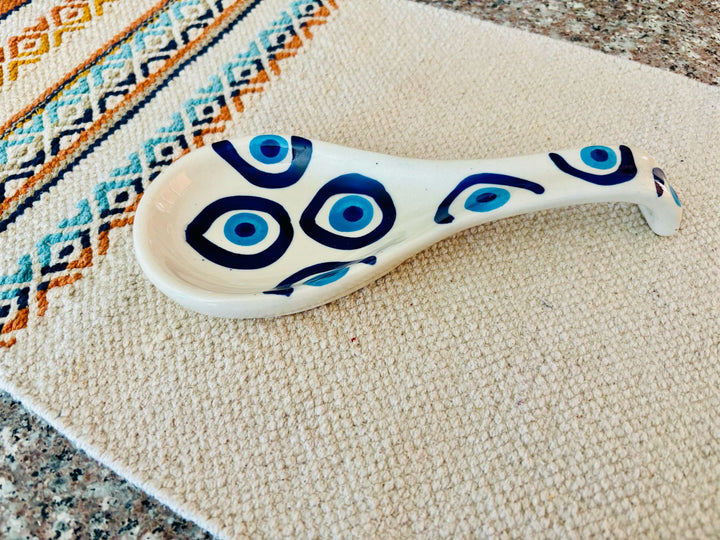 Hand painted Ceramic Spoon Rest