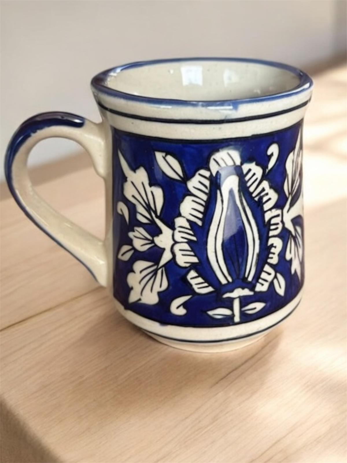 Hand Painted Ceramic Coffee & Tea Mugs, Set of 2