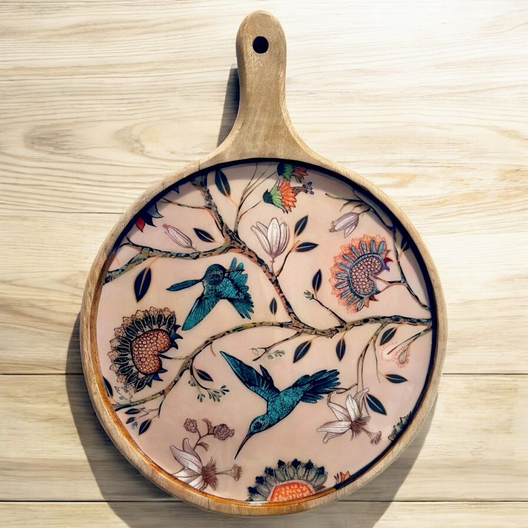 Charcuterie Board Pizza Serving Platter - Humming Bird