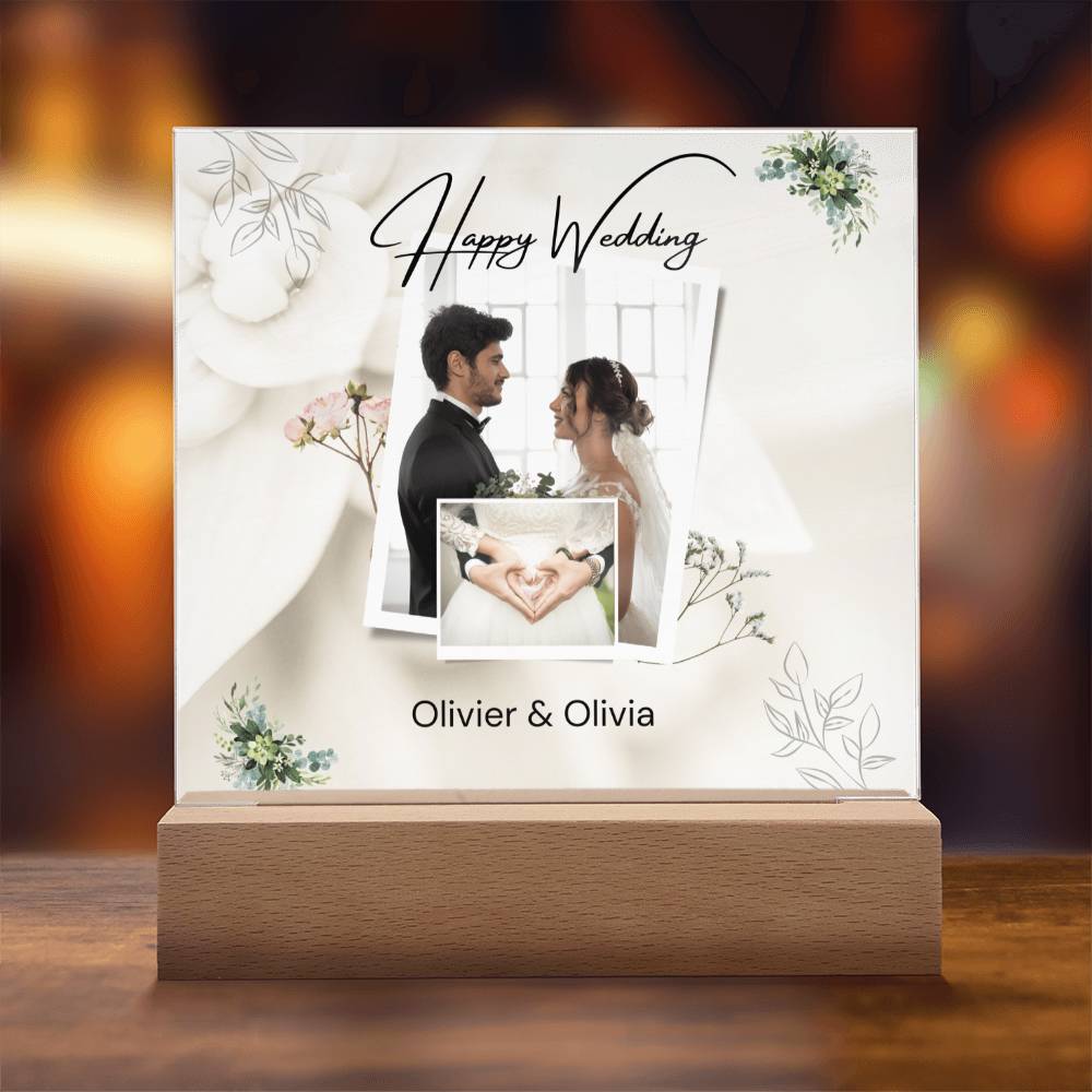 Personalized Wedding Gift | Custom Photo Gift | Acrylic Picture Frame
