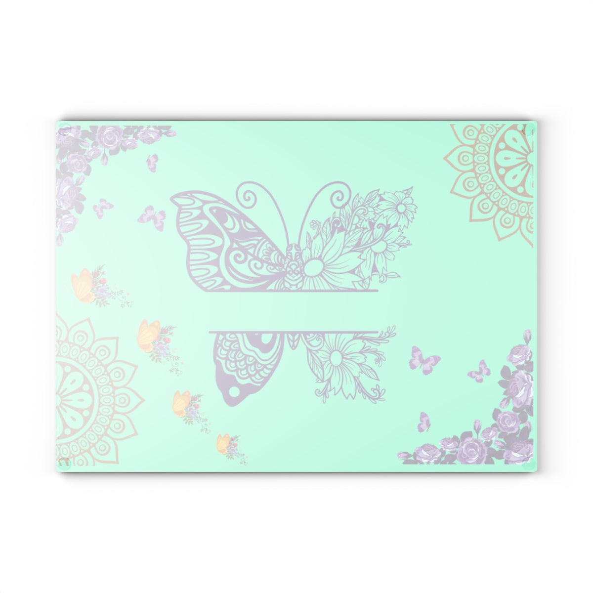 Mandala  Butterfly Cutting Board