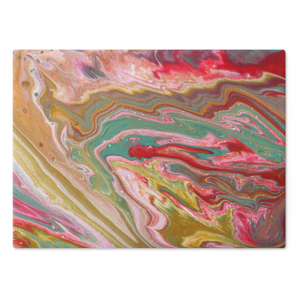 Red Marble art Cutting Board