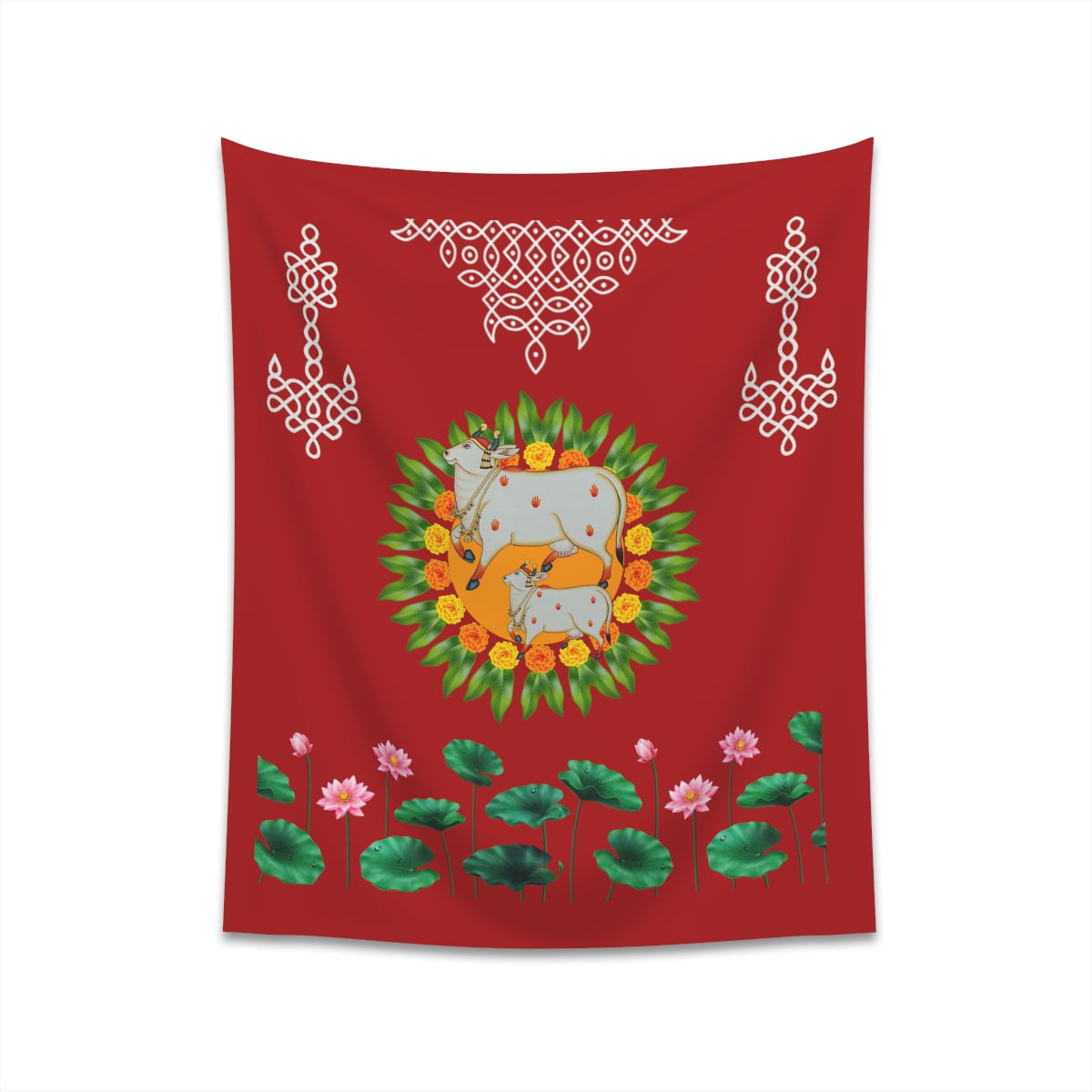 Pichwai Cow Pooja Backdrop