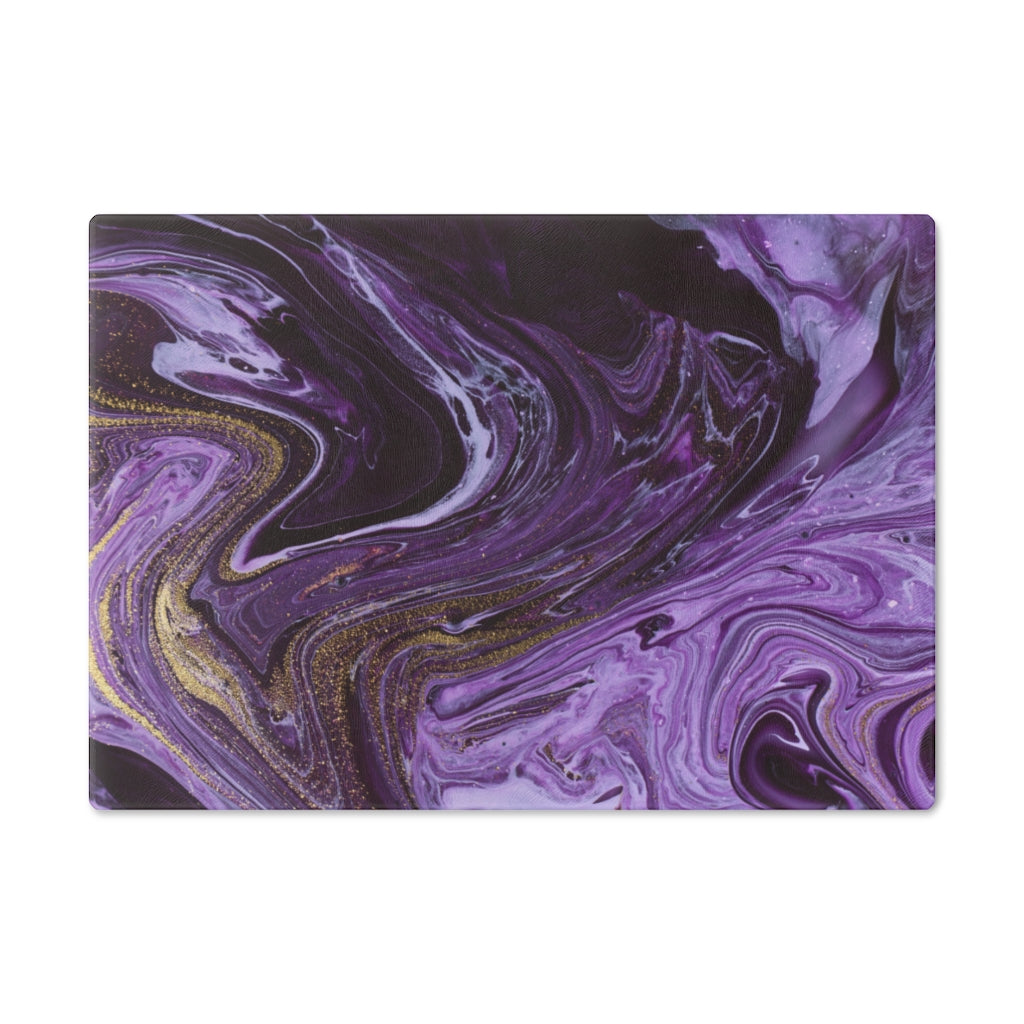 Purple Ocean Marble Glass Cutting Board