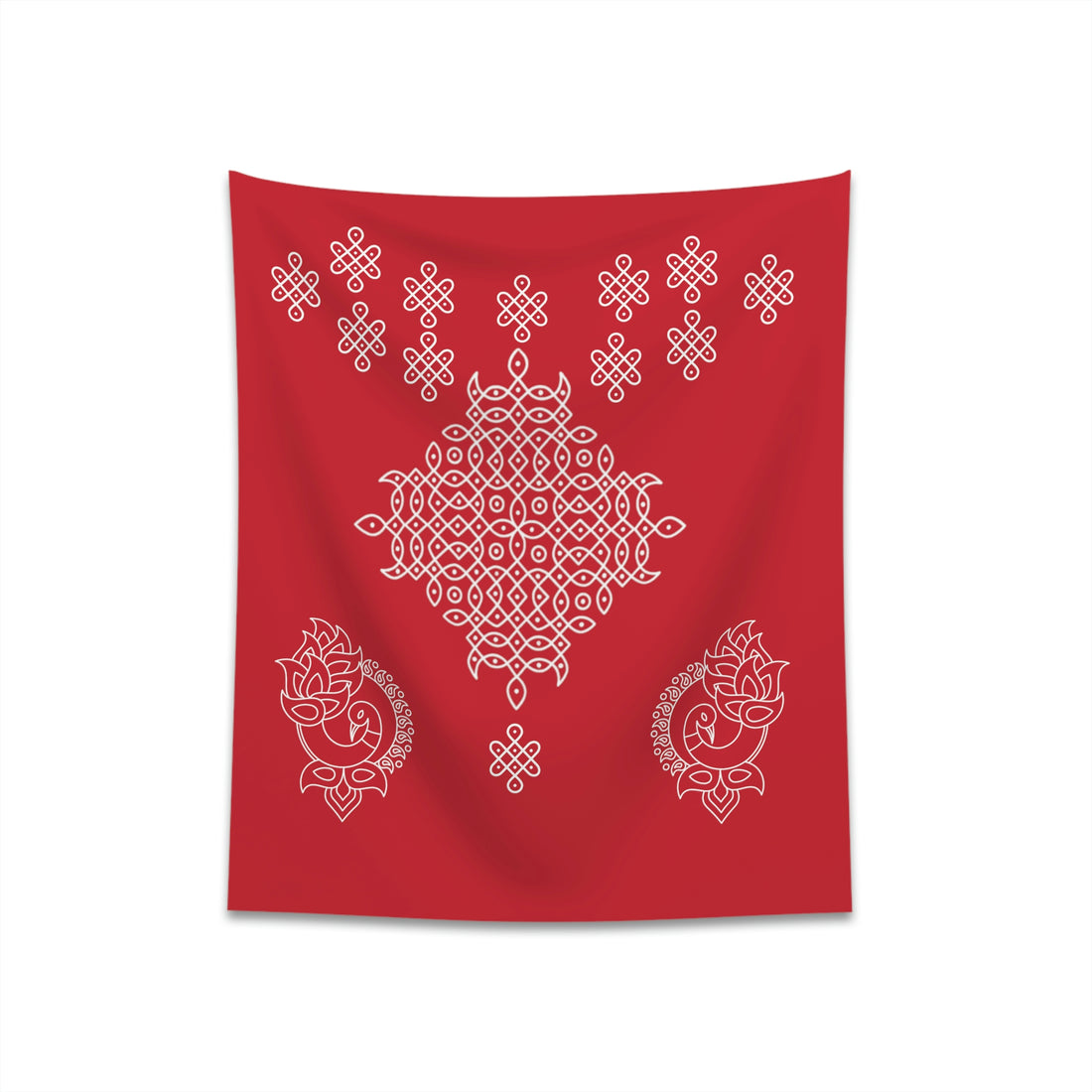 Pooja backdrop decoration , Rangoli backdrop cloth