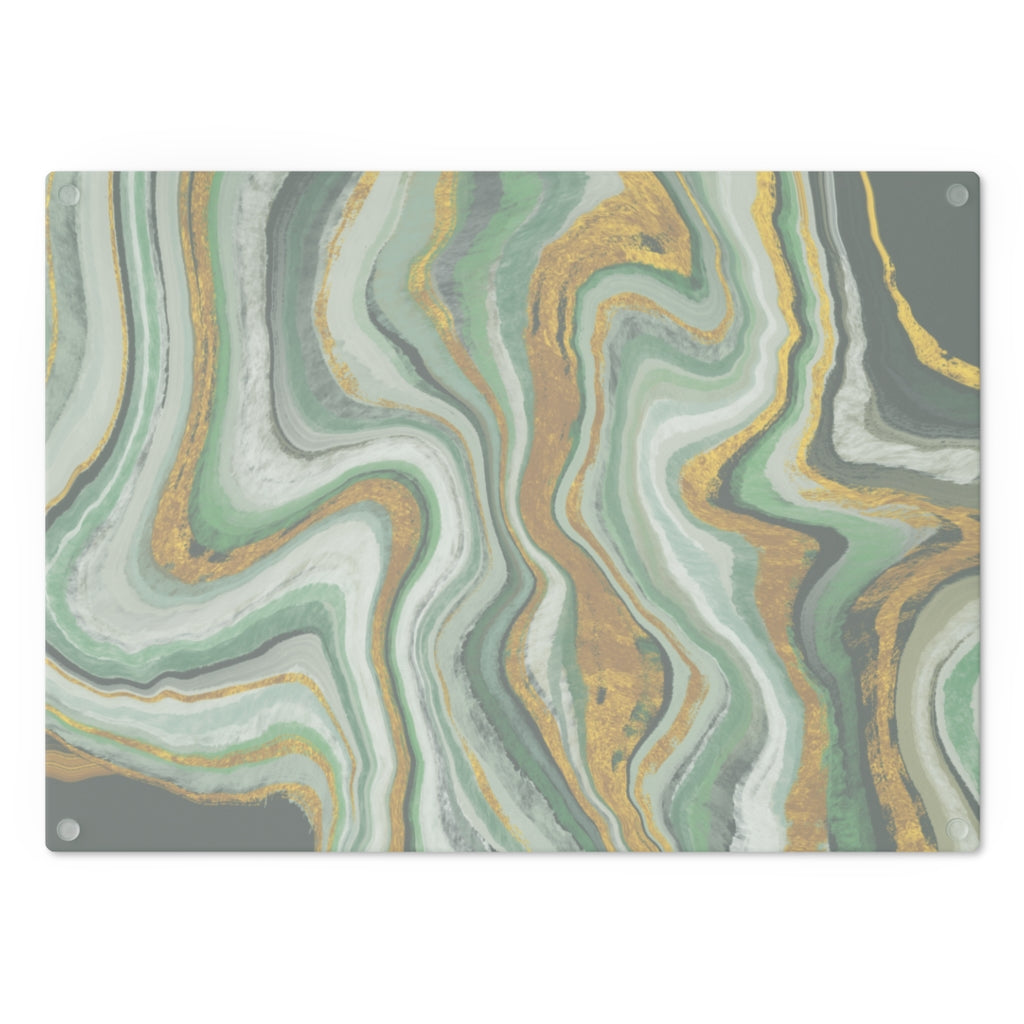 Green Marble art Cutting Board